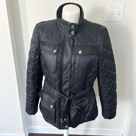 Lauren Ralph Lauren Black Diamond Quilly Puffer Jacket - Picture 1 of 7